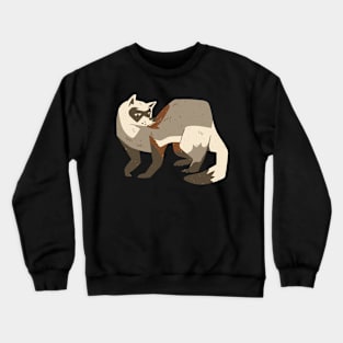 ferret lover, cute ferret, ferret pet, animals- black footed ferret Crewneck Sweatshirt